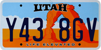 UT license plate Y438GV