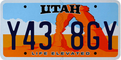UT license plate Y438GY