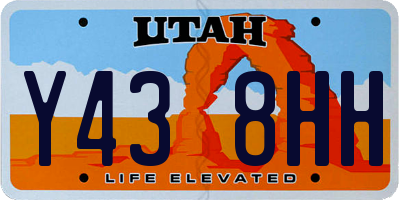 UT license plate Y438HH