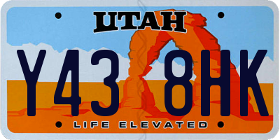 UT license plate Y438HK