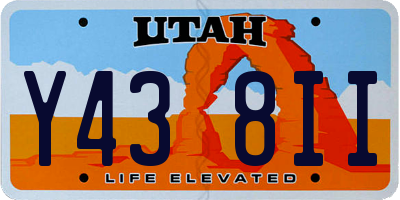 UT license plate Y438II