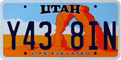 UT license plate Y438IN