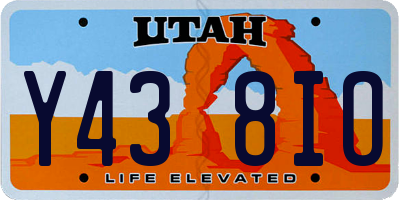 UT license plate Y438IO