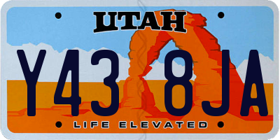 UT license plate Y438JA