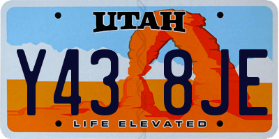 UT license plate Y438JE