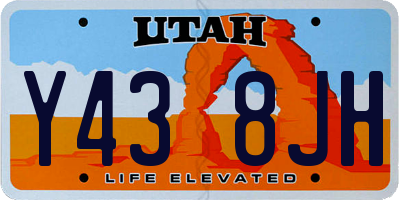 UT license plate Y438JH