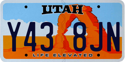 UT license plate Y438JN