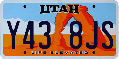 UT license plate Y438JS