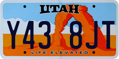 UT license plate Y438JT