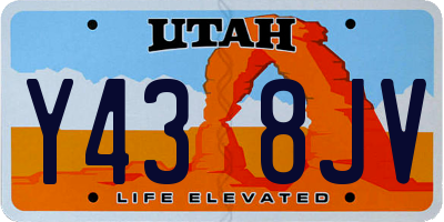 UT license plate Y438JV