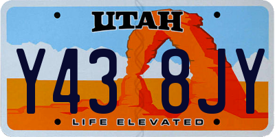 UT license plate Y438JY