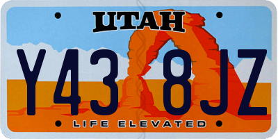 UT license plate Y438JZ