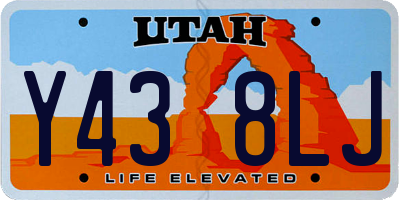 UT license plate Y438LJ