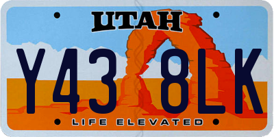 UT license plate Y438LK
