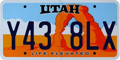 UT license plate Y438LX