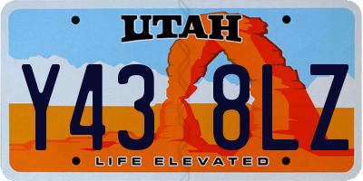 UT license plate Y438LZ