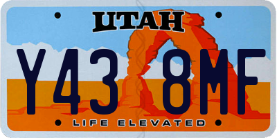 UT license plate Y438MF
