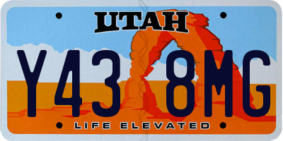 UT license plate Y438MG