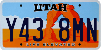 UT license plate Y438MN