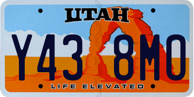 UT license plate Y438MO