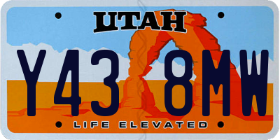 UT license plate Y438MW
