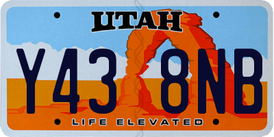 UT license plate Y438NB