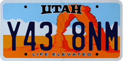 UT license plate Y438NM