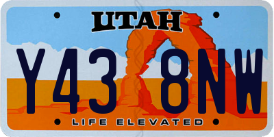UT license plate Y438NW