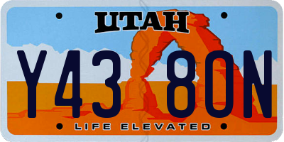 UT license plate Y438ON