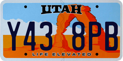 UT license plate Y438PB
