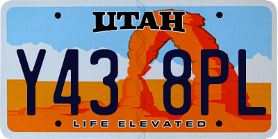 UT license plate Y438PL