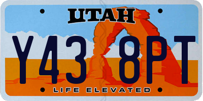 UT license plate Y438PT
