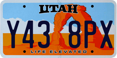 UT license plate Y438PX