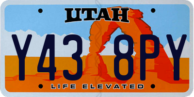 UT license plate Y438PY