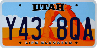UT license plate Y438QA