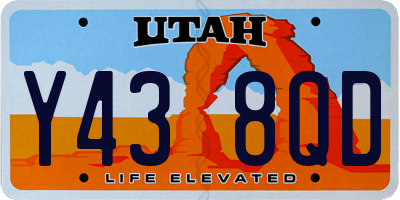 UT license plate Y438QD
