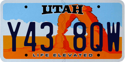 UT license plate Y438QW