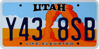 UT license plate Y438SB