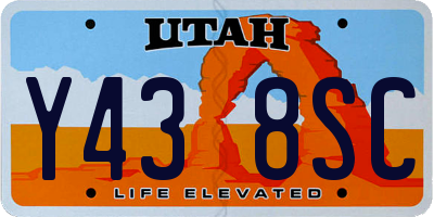 UT license plate Y438SC
