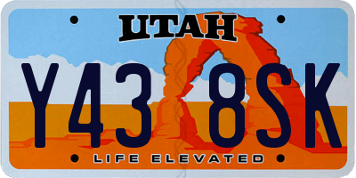 UT license plate Y438SK