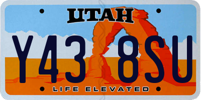 UT license plate Y438SU