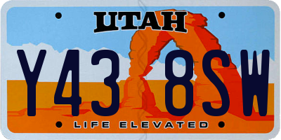 UT license plate Y438SW