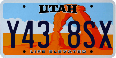 UT license plate Y438SX