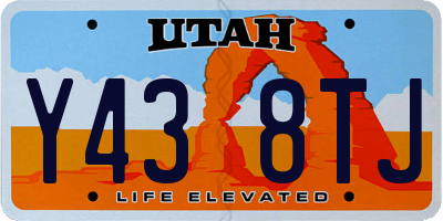 UT license plate Y438TJ