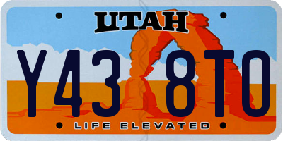 UT license plate Y438TO