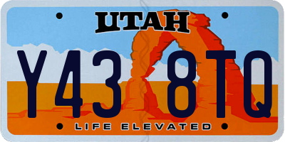 UT license plate Y438TQ