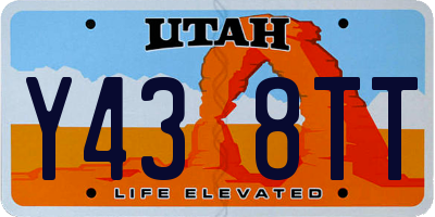 UT license plate Y438TT