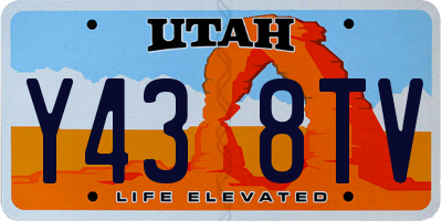 UT license plate Y438TV