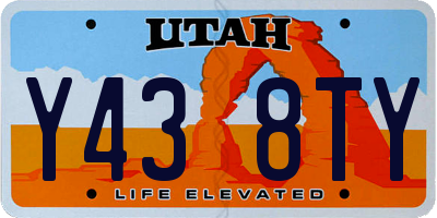 UT license plate Y438TY