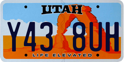 UT license plate Y438UH
